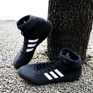 Adidas HVC Black Wrestling Shoes Sz 9.5